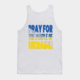 PRAYING FOR UKRAINE - FLAG OF UKRAINE DESIGN Tank Top